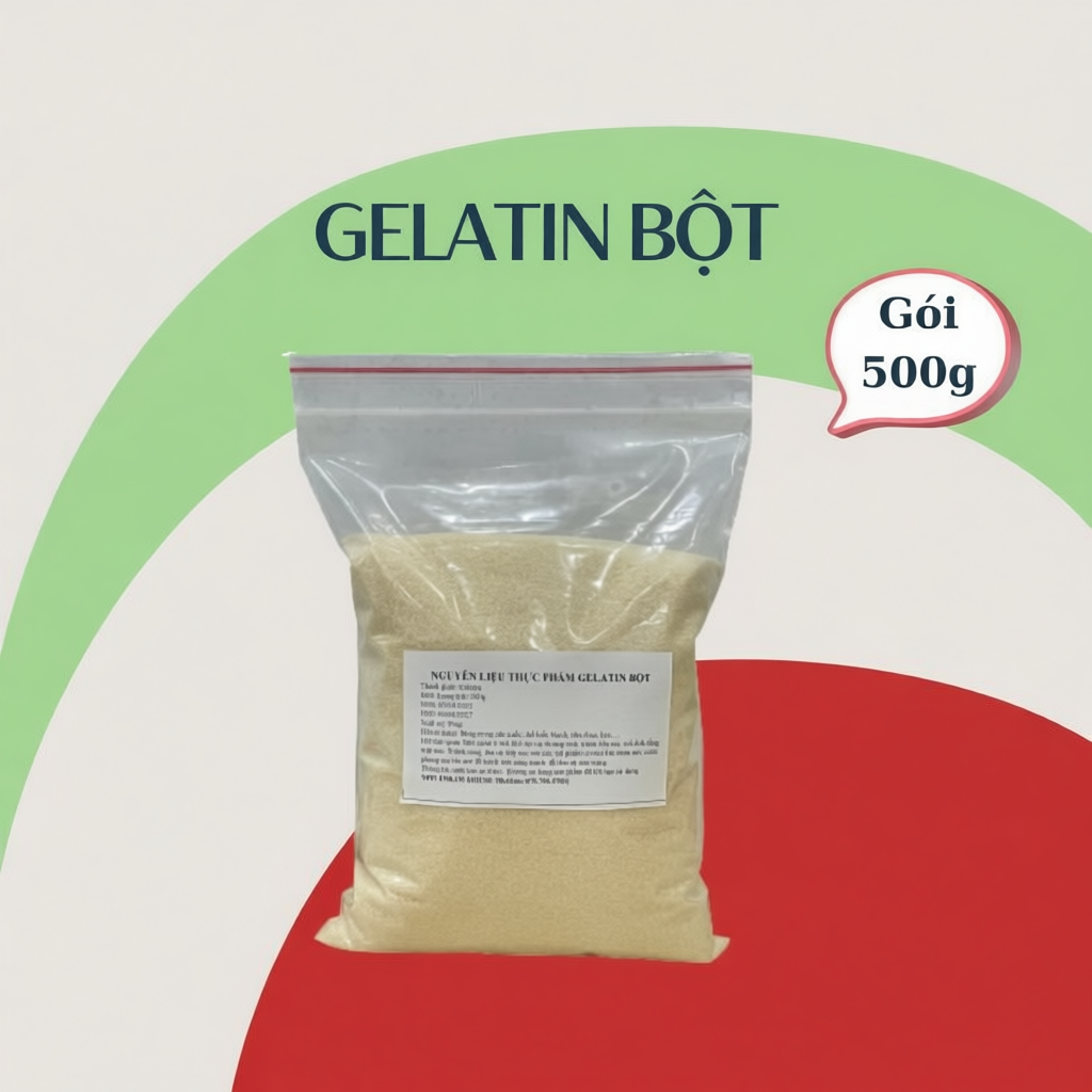 Bột Gelatin Làm Bánh (Gói 500g)