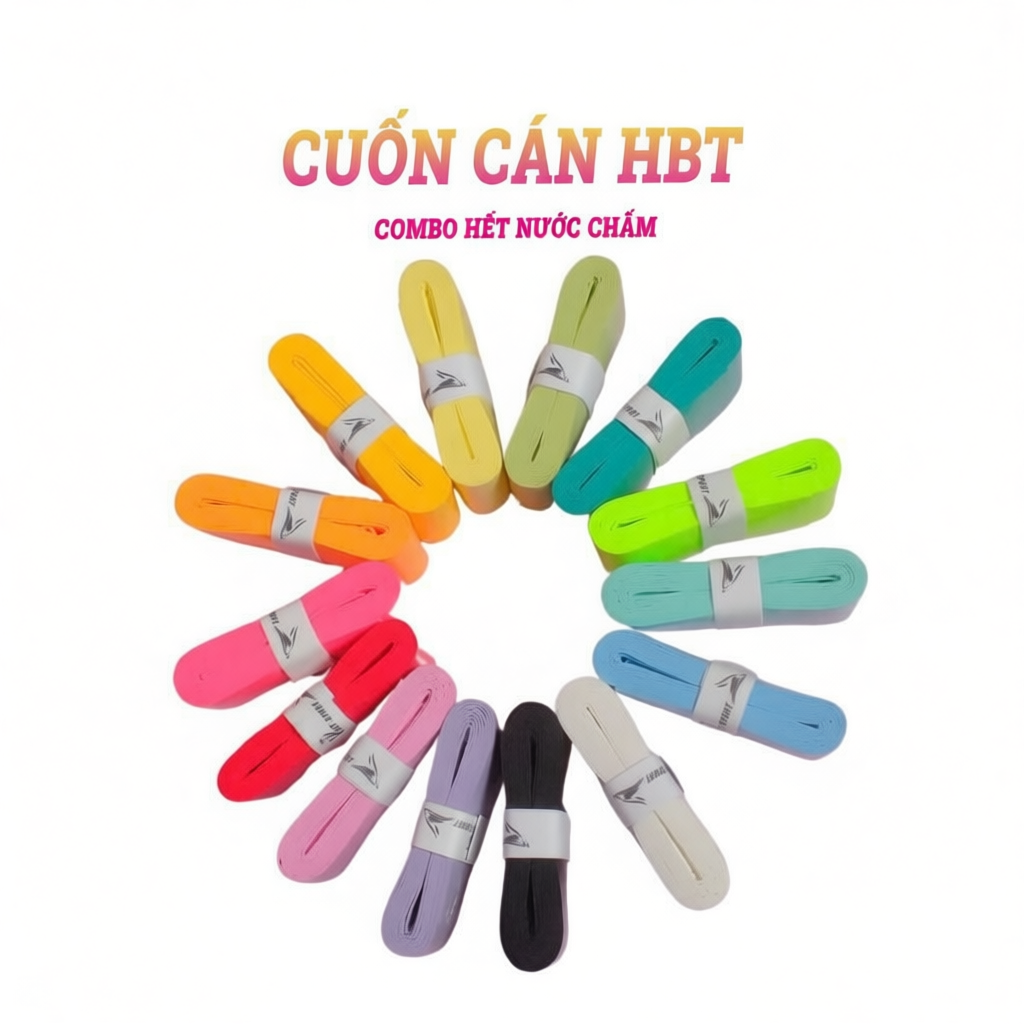 Quấn Cán Vợt Cầu Lông HBT, Siêu Thấm Mồ Hôi Êm Tay