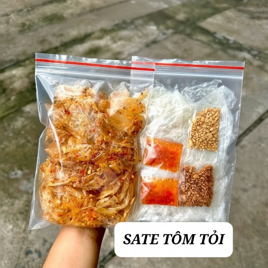 Bánh Tráng Phơi Sương Sa Tế Tôm Tỏi Phi/Dầu tỏi Siêu Ngon
