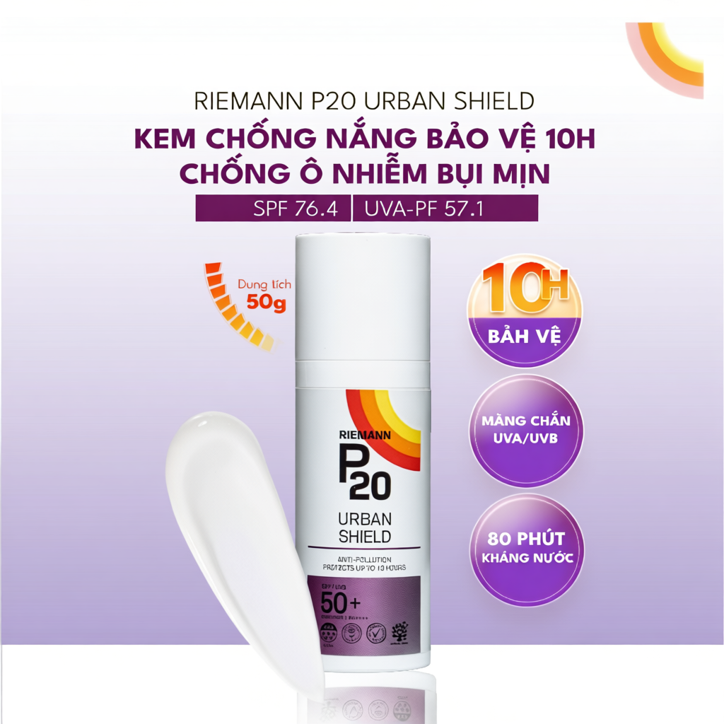 Kem chống nắng Riemann P20 Urban Shield SPF50+ PA++++ 50g