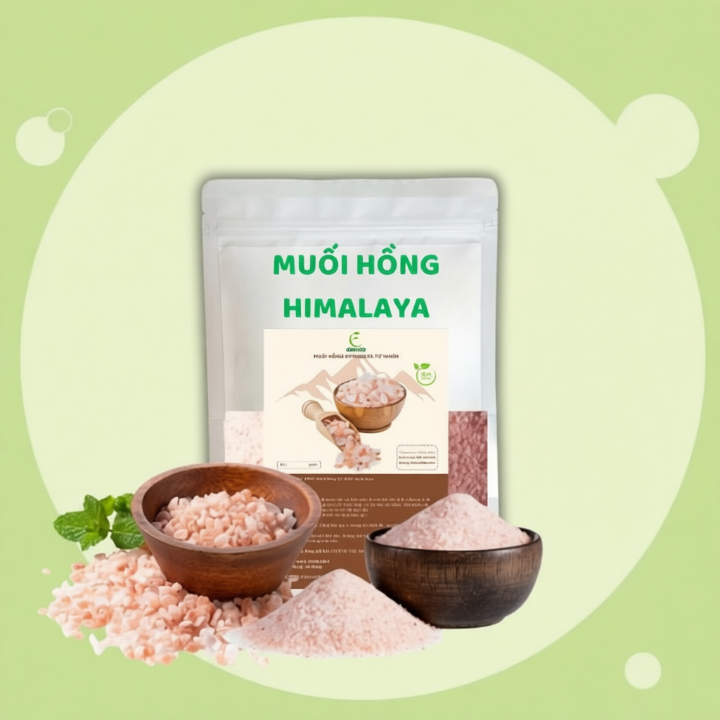 Muối hồng Himalaya tinh khiết healthy ONFOD nhập khẩu Pakistan nêm thức ăn nấu sữa hạt