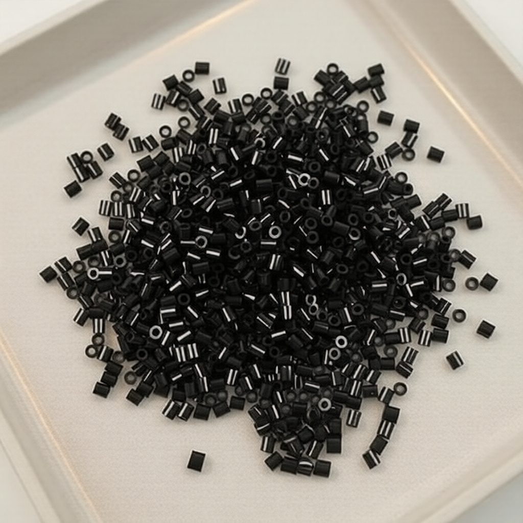 Bộ Hạt Fuse Beads Bổ Sung 1000 Viên 2.6mm Đen Trắng, Lý Tưởng Cho Dự Án Thủ Công & Giỏ Quà