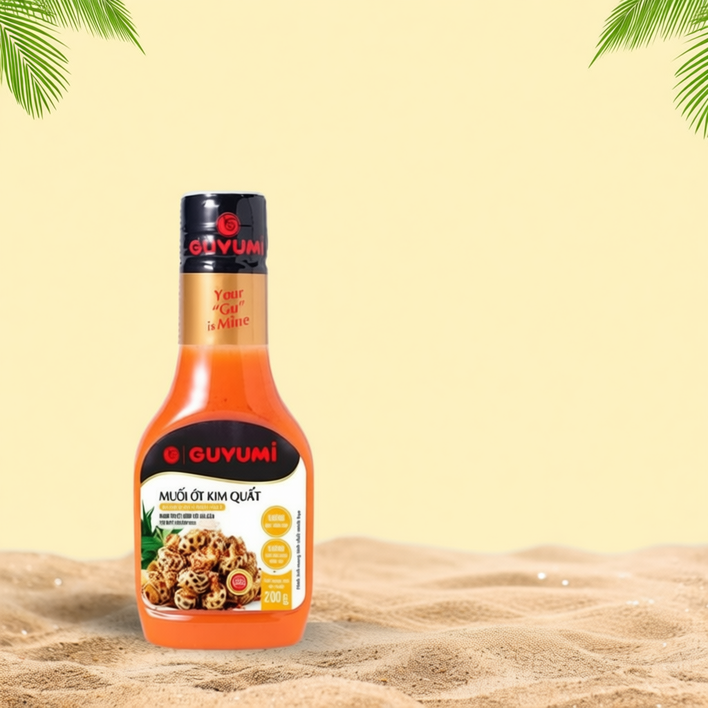 Muối ớt đỏ kim quất GUYUMI 200g gia vị chấm thịt nướng hải sản đồ chay