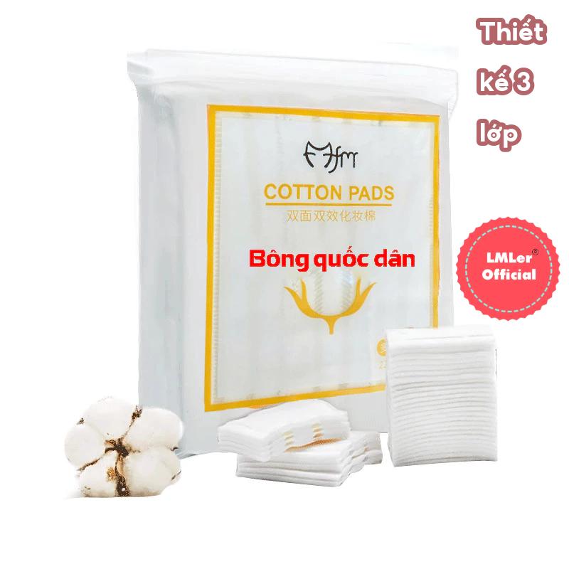 Bông tẩy trang 3 lớp COTTON 222m , Bông tẩy trang 222 miếng cotton P0055