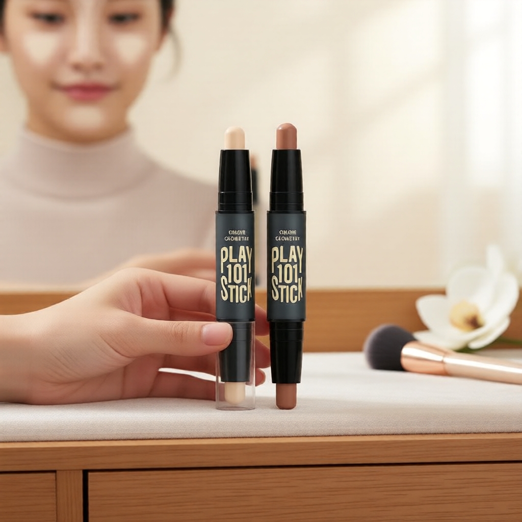 LAMEILA 2 trong 1: Kem che khuyết điểm & Highlighter tạo khối, bút bắt sáng lâu trôi chống nước, hiệ