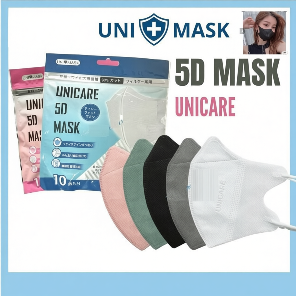 Thùng 100 Chiếc Khẩu Trang 5D Unicare 5D Unimask