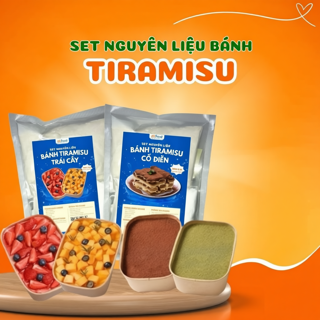 Set Làm Bánh Tiramisu 6SFOOD Nhiều Hương Vị [KÈM HỘP ĐỰNG]
