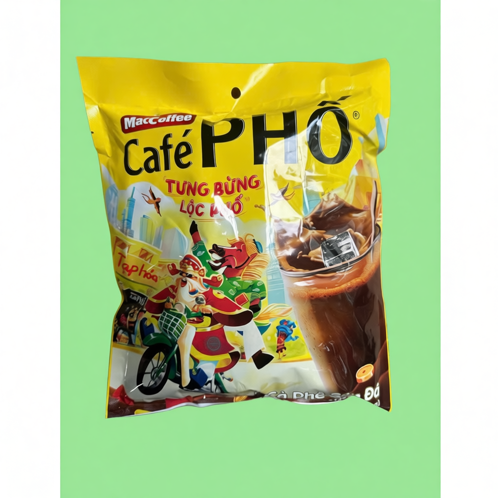 Cà Phê Phố Sữa Đá MacCoffee Cafe Phố Bịch 720g ( 30 Gói x 24g )