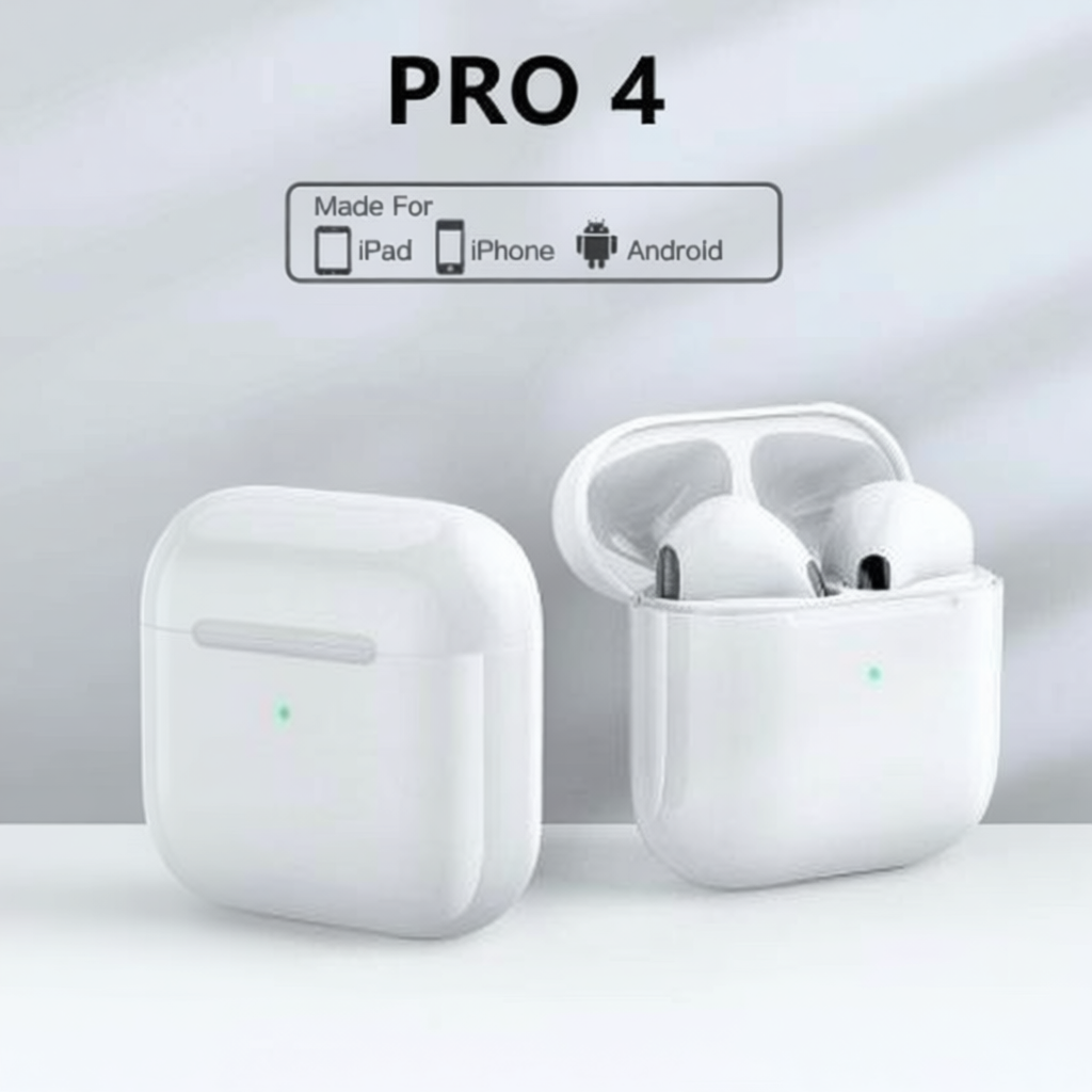 Tai nghe Pro 4 Tai nghe không dây Tai nghe Mini thể thao Bass HIFI Âm thanh nổi Tai nghe giảm tiếng ồn chơi game