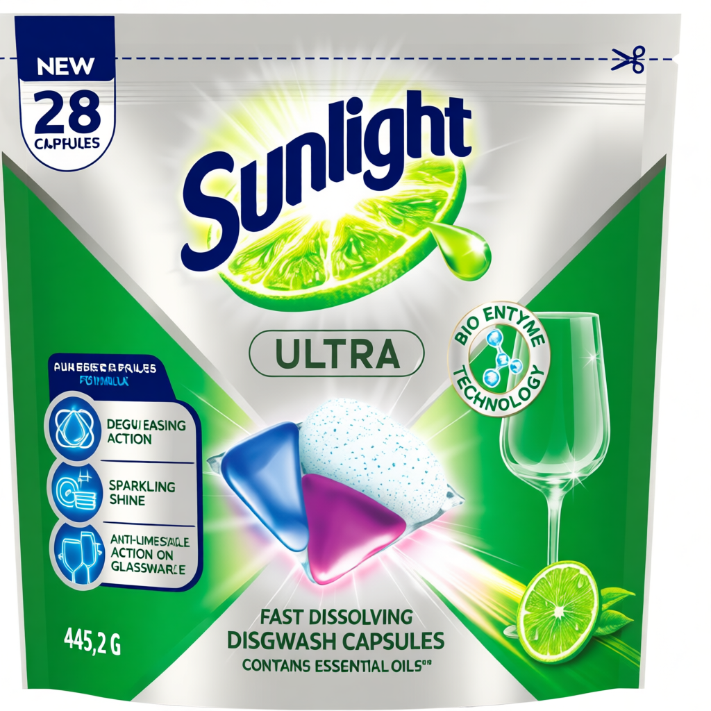 Combo 3 Túi Viên Rửa Chén Bát Sunlight 14 in 1 Dành Cho Máy Rửa Chén (28 Viên/Túi)