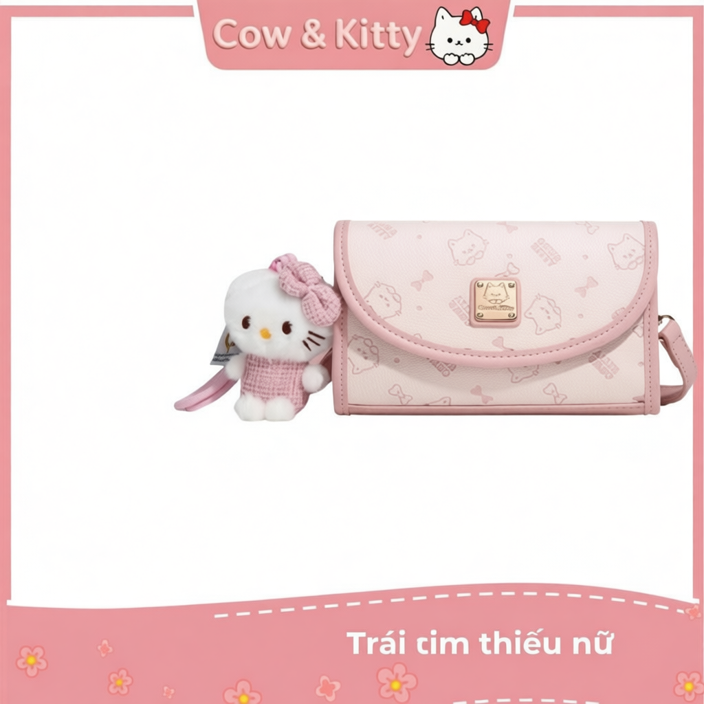Túi xách Hello Kitty và COW & KITTY BORRY ROSA dễ thương, tiện lợi, nhiều màu sắc