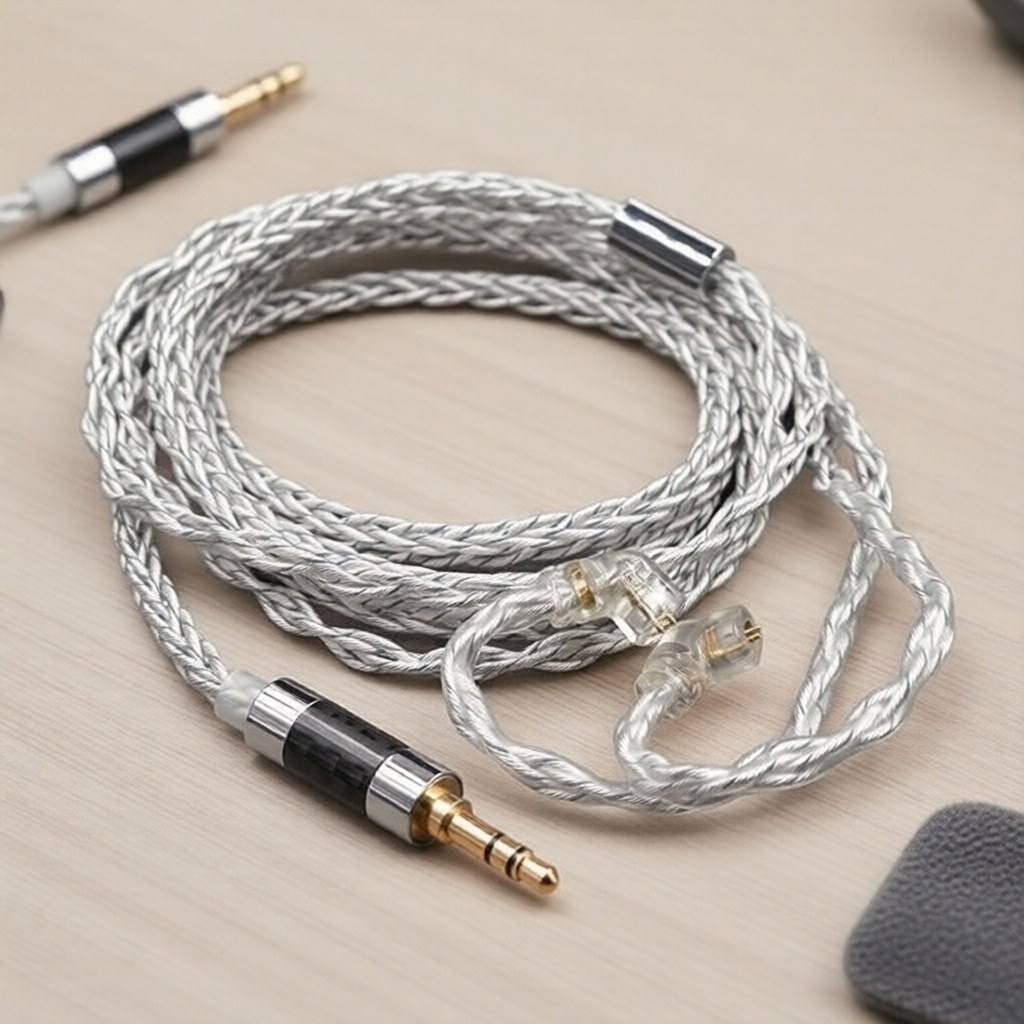 Cáp lai 8 lõi bạc KZ cho ZS10 PRO ZSN