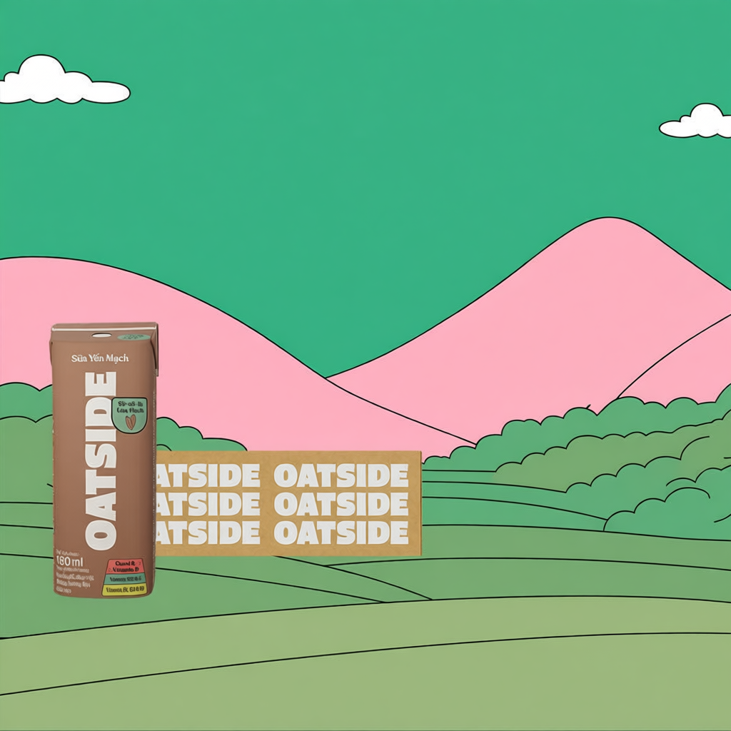 Thùng 24 hộp Sữa yến mạch OATSIDE vị Socola Lúa Mạch 180ml (180ml x 24)