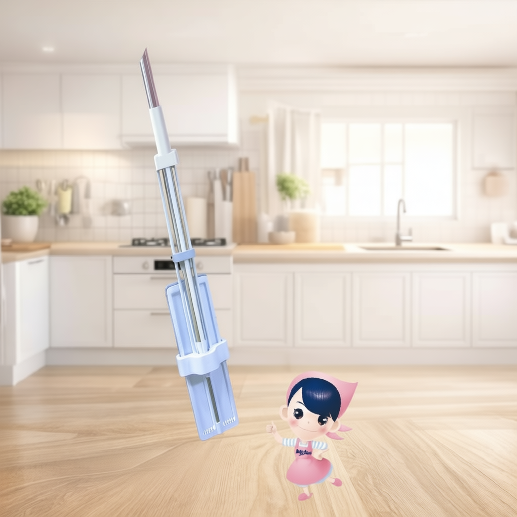 Cây Lau Nhà MyJae Vải Sợi Thần Kì Kéo Vắt Thông Minh Bản Lau To 40cm