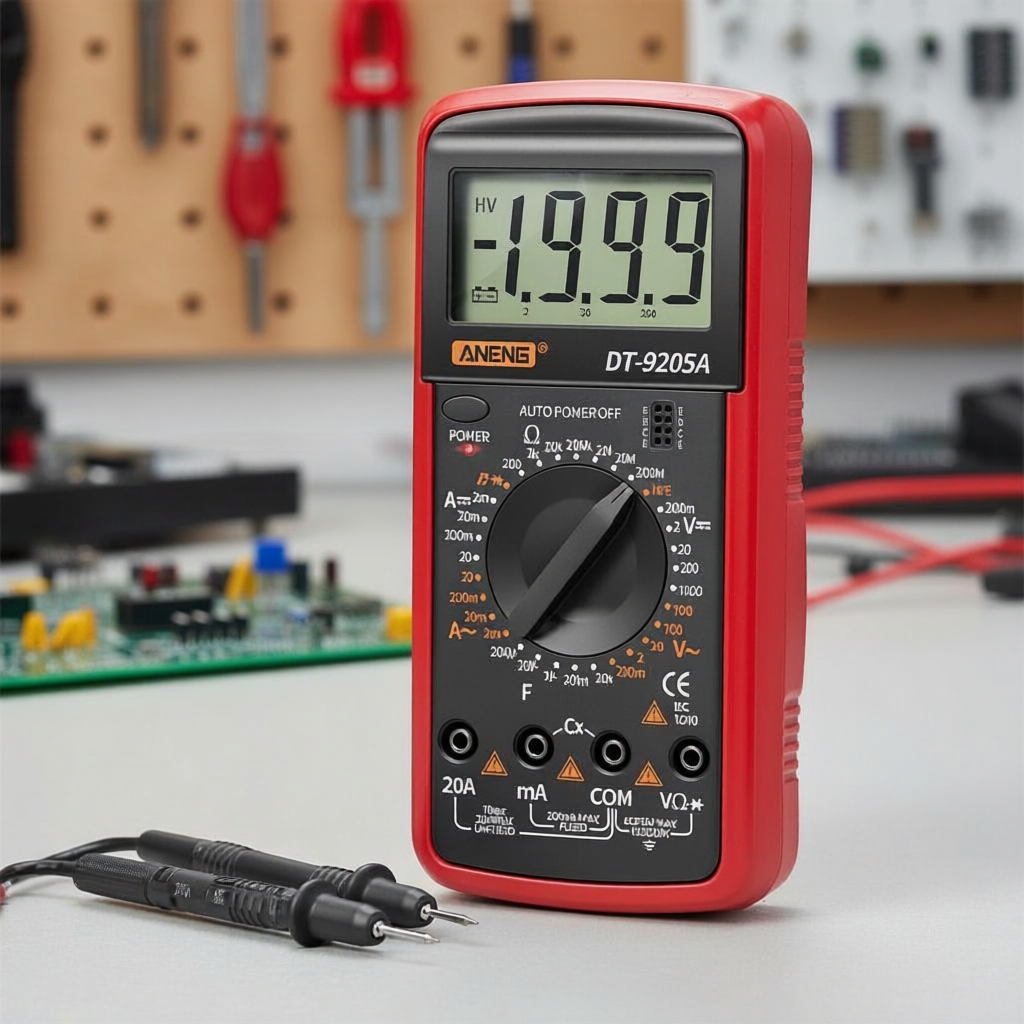 ANENG DT9205A Đồng hồ vạn năng kỹ thuật số với kiểm tra transistor AC/DC, tự động chọn thang đo, chứ