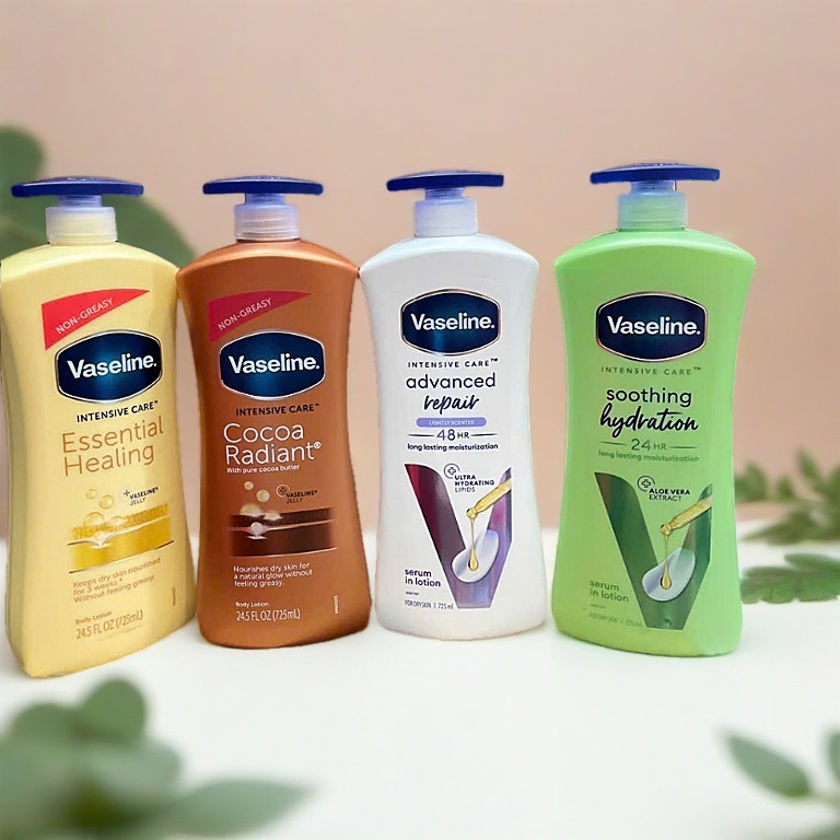Kem, sữa dưỡng thể VASELINE Healthy nâng tone cho da 725ml chính hãng
