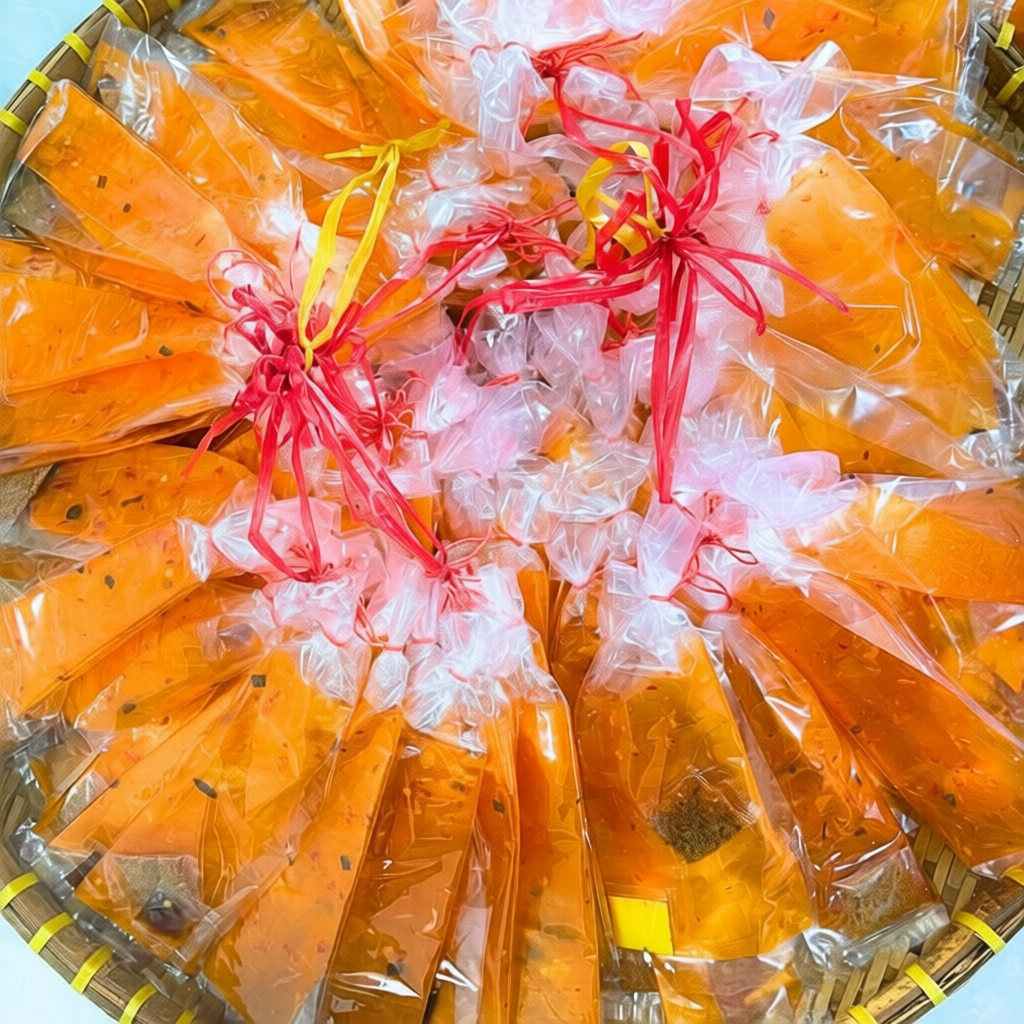 Combo 65 bịch Bánh Tráng Dẻo Tôm Bơ Cuộn Hành Phi Thơm Ngon Hấp Dẫn