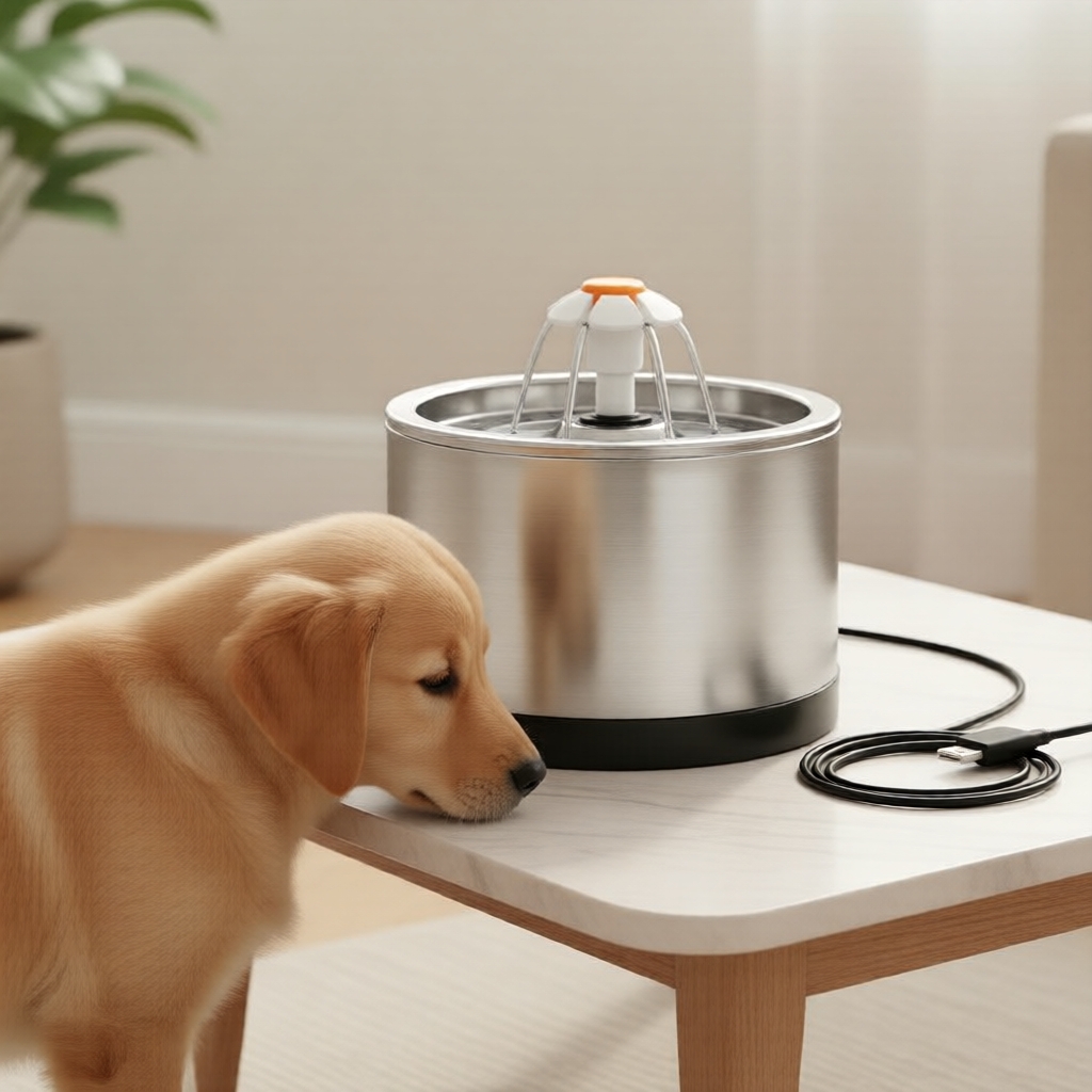 Đèn LED thông minh chỉ báo, Tự động tắt nguồn, Máy cấp nước cho mèo Petsmart tự động