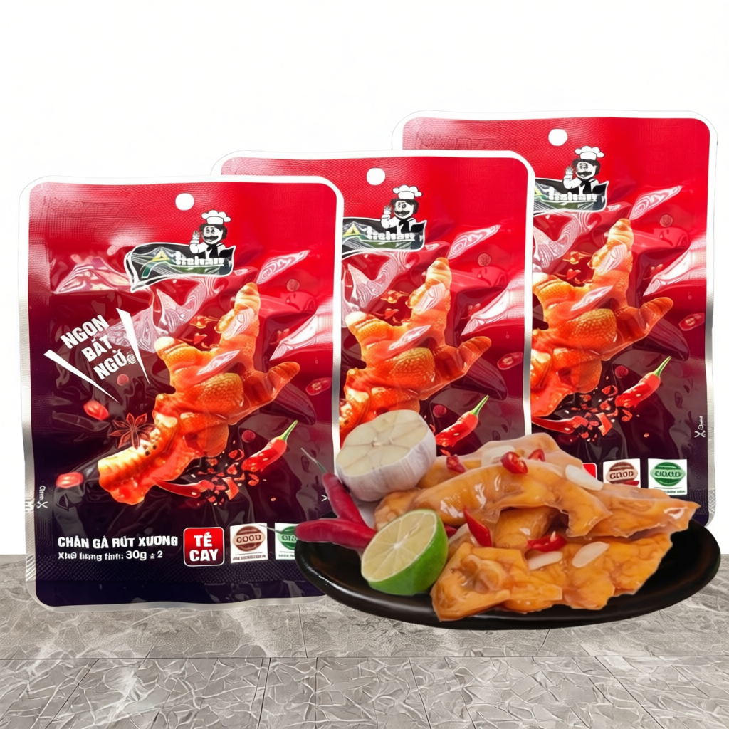 Combo MIX 20 chân gà rút xương các loại Anna Lala Tapfood Heyyo Bà Tuyết Làng An Alishan Tương thơm 