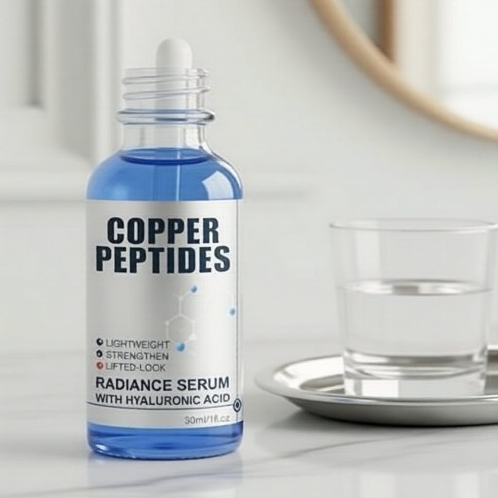 Tinh chất đồng peptide dưỡng ẩm, GHK-Cu + Axit Hyaluronic, công thức nhẹ nhàng