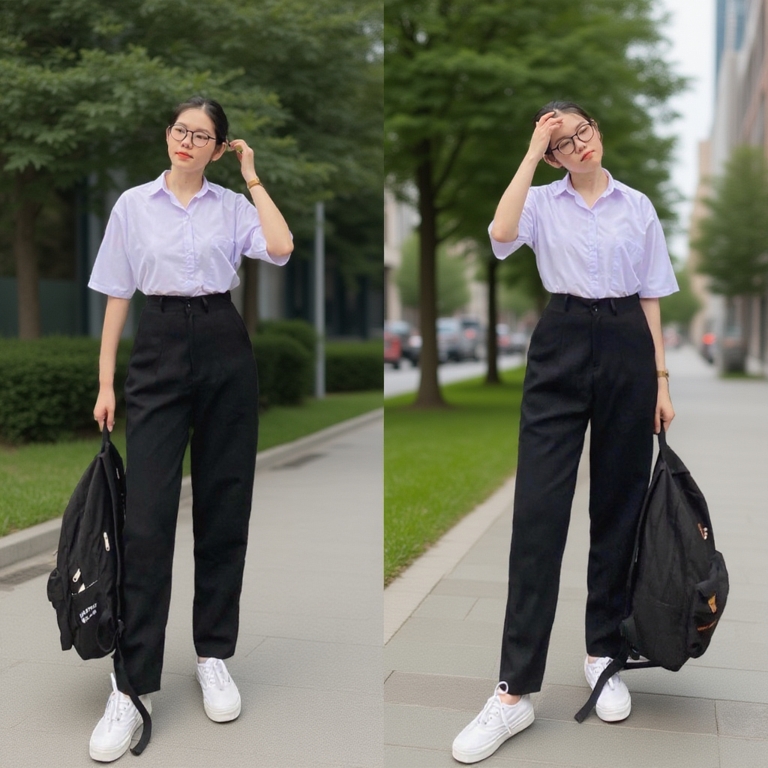 [ SALE TẾT] Quần Tây Nữ Basic Lưng Cạp Siêu Baggy - Bản nâng cấp - Có Bigsize
