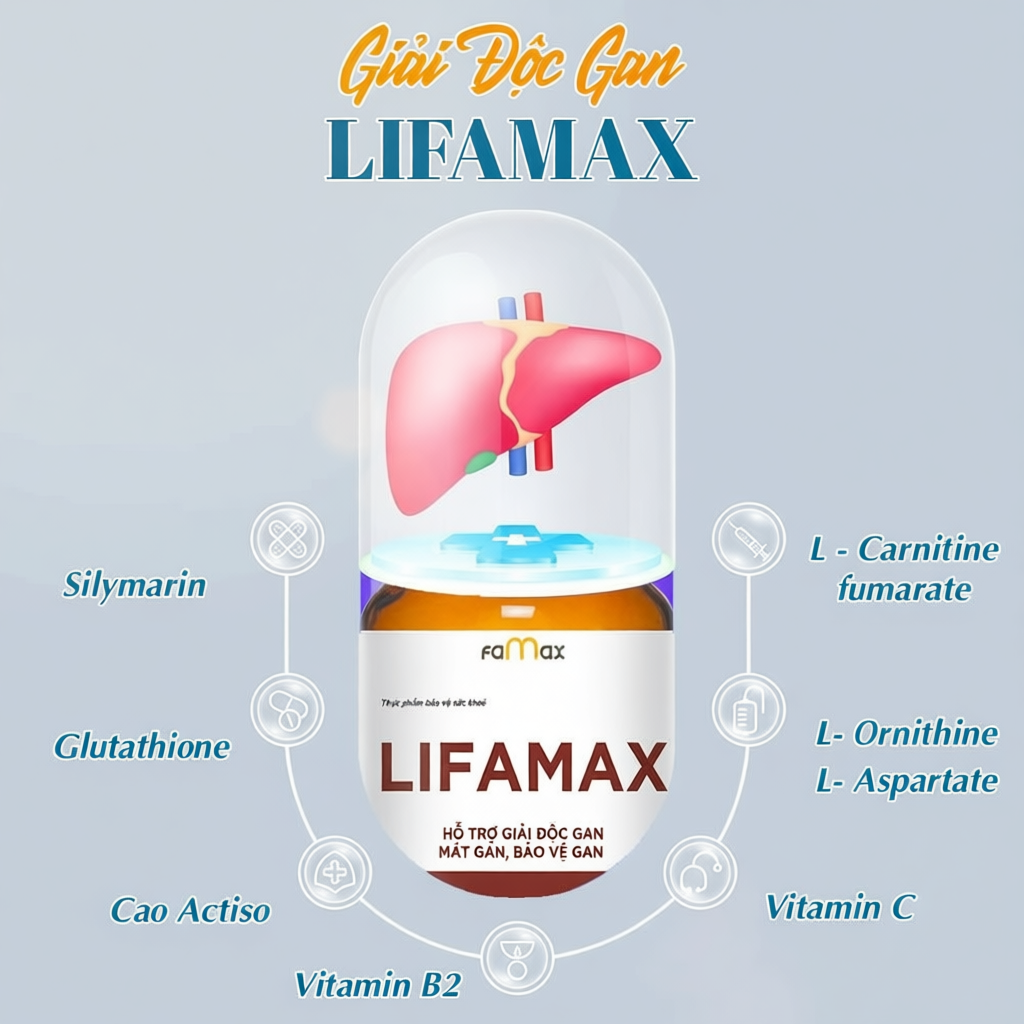 30 viên Lifamax hỗ trợ giải độc gan hiệu quả