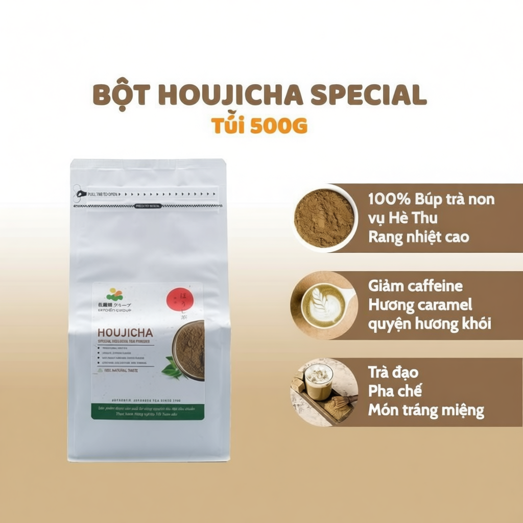 Bột trà Houjicha Special Satoen 500g