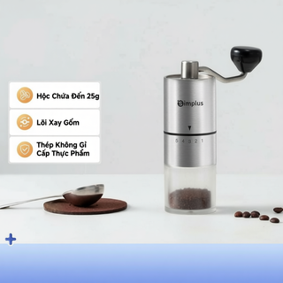 Simplus Máy xay hạt cà phê Simplus Cầm tay, 20g Màu Inox MDJH002