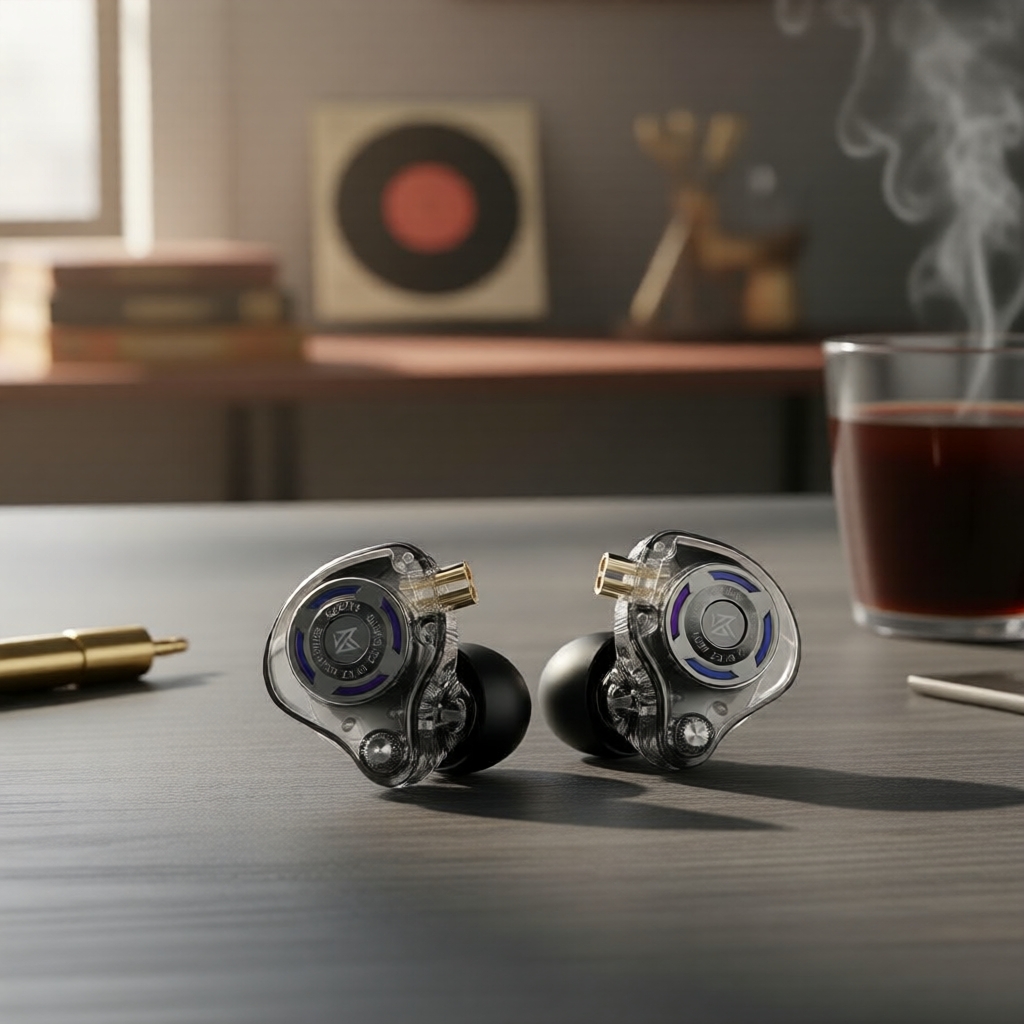 Tai nghe chơi game KZ Gale Comfort Fit dạng in-ear có dây, âm bass sâu HiFi, không mic