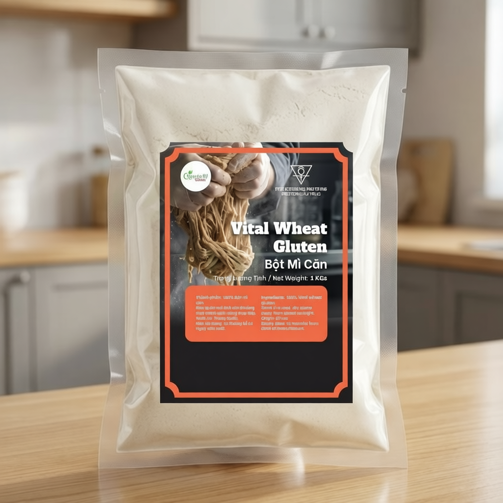 1kg VITAL WHEAT GLUTEN- Bột mì căn làm chả lụa, chả chay…