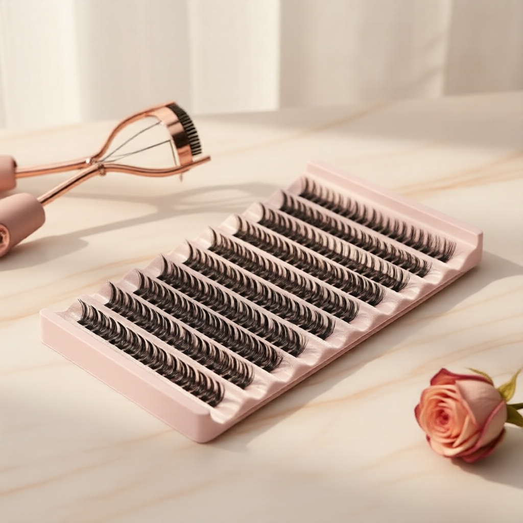 Bộ Nối Mi Giả: Bộ Cụm Mi Cụm Wispy, 200 Lông Mi D-Curl Riêng Lẻ 8-16 mm