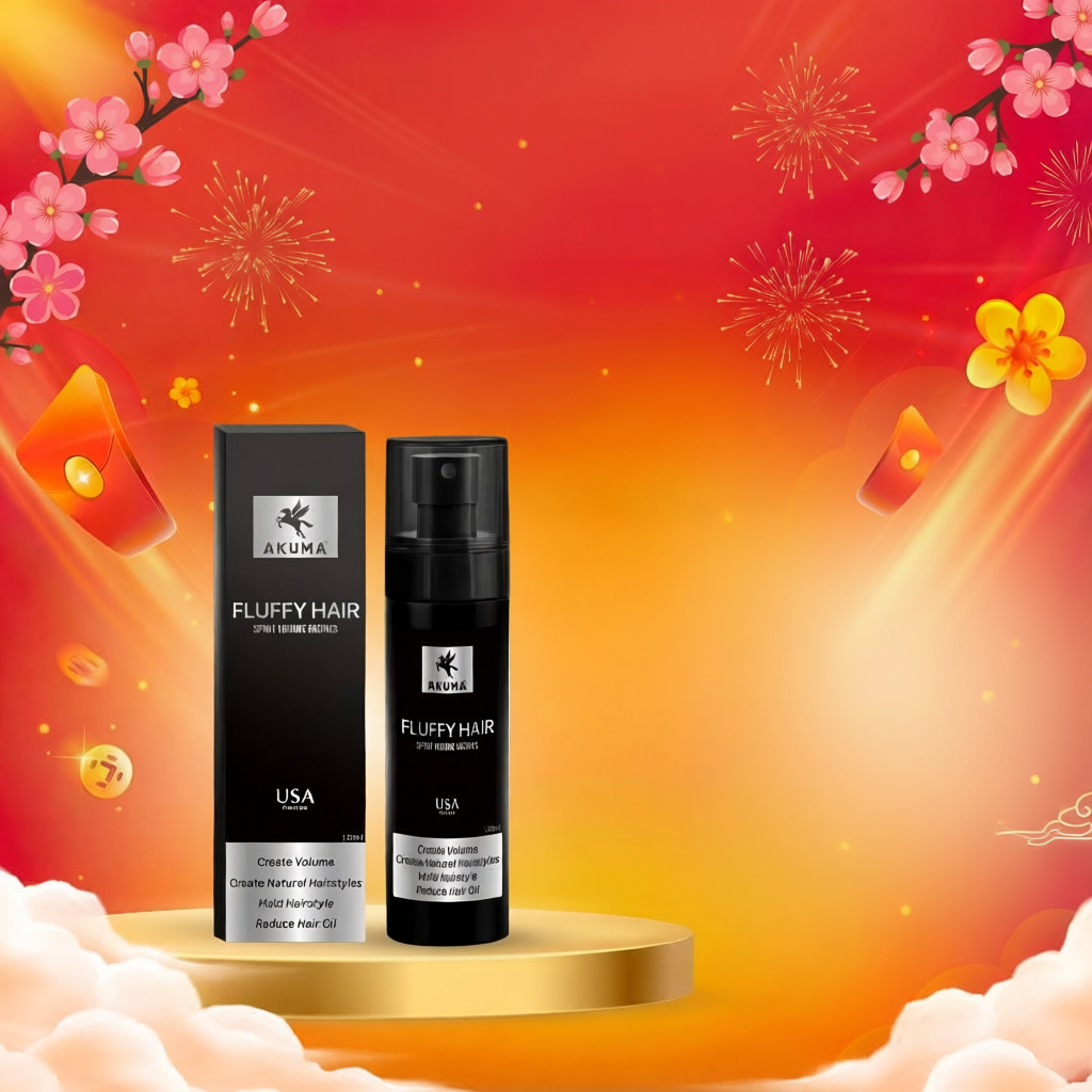 Xịt tạo phồng Akuma Fluffy Hair 120ml giúp tóc bồng bềnh