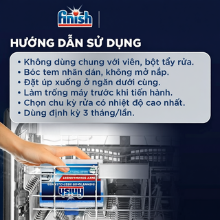Dung Dịch Tẩy Rửa Máy Rửa Chén Bát Finish Dishwasher Deep Cleaner - chai 250ML