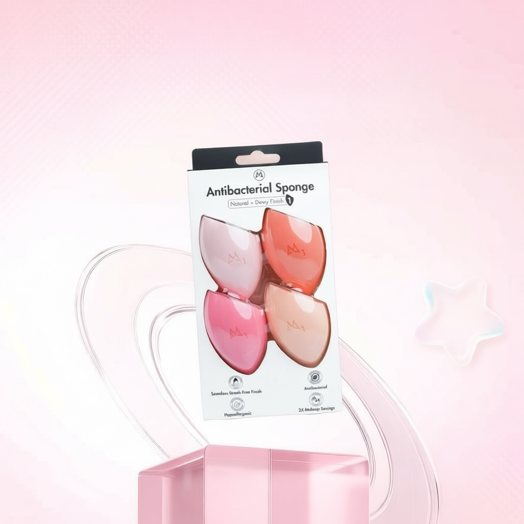 [MUA 4 TÍNH 3] Mút Trang Điểm Kháng Khuẩn Mastige - Tiết Kiệm Mỹ Phẩm, Lớp Nền Mềm Mịn - Hồng Cam