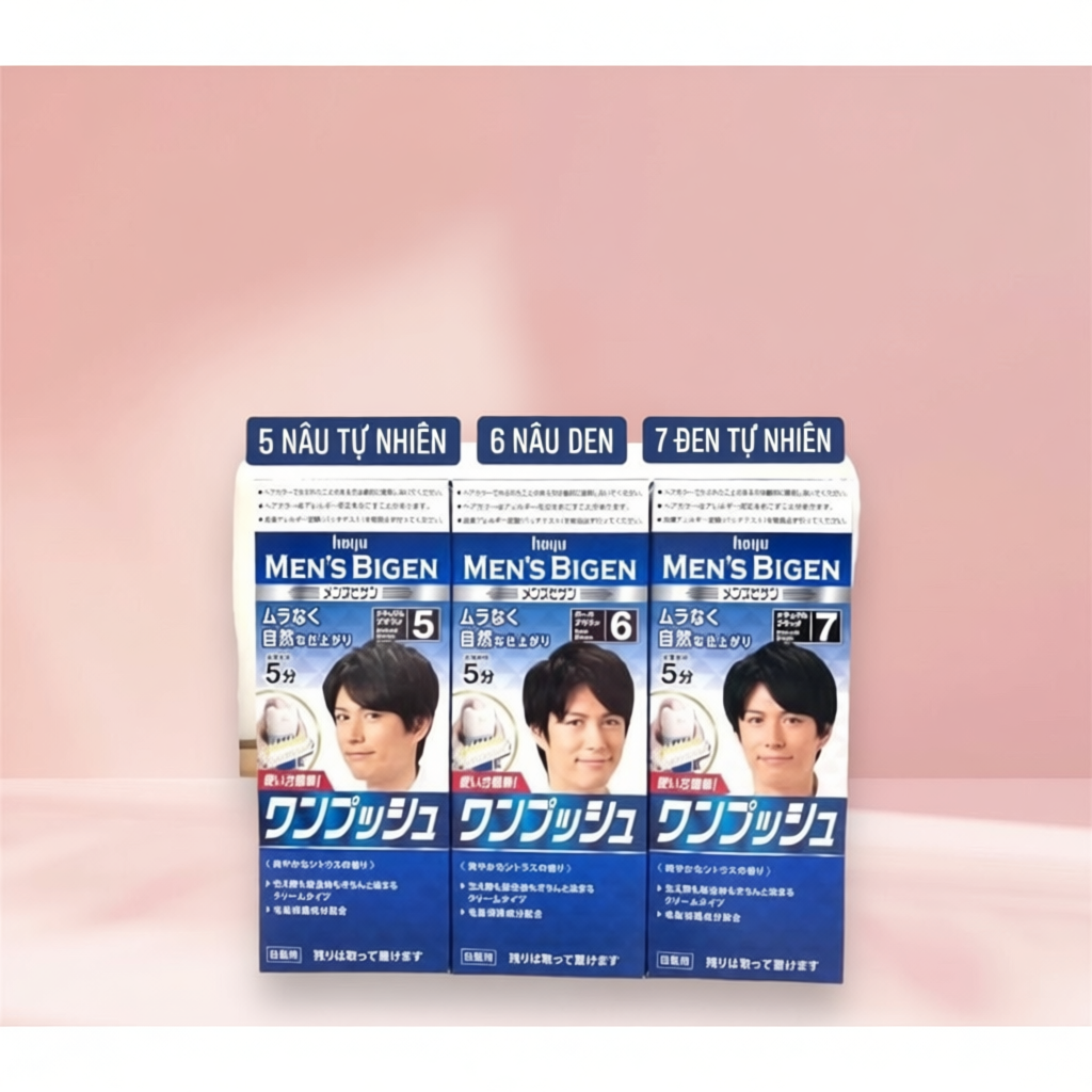 Nhuộm Phủ Bạc Hoyu Men'S Bigen Nam tone 5-6-7 Nhật Bản