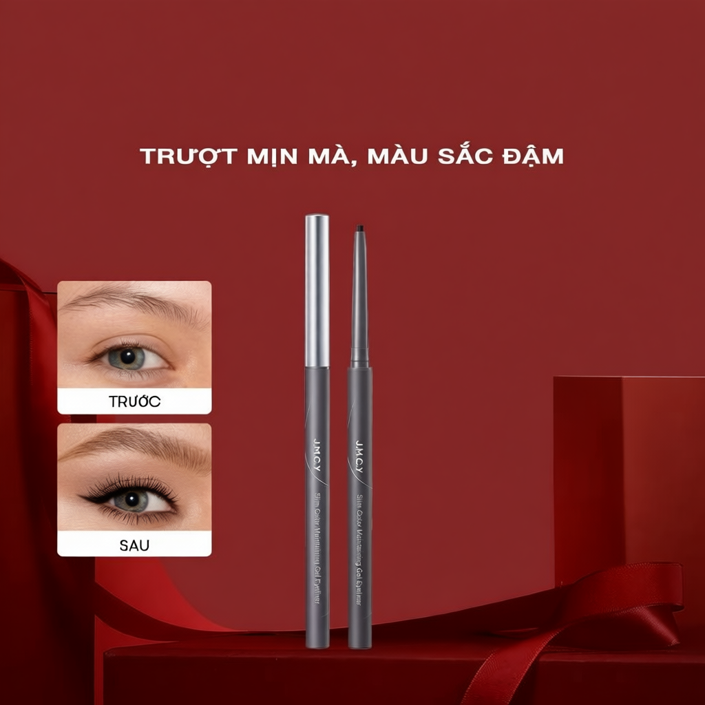 Bút kẻ mắt JMCY Gel Slim đầu mảnh dễ sử dụng, lâu trôi