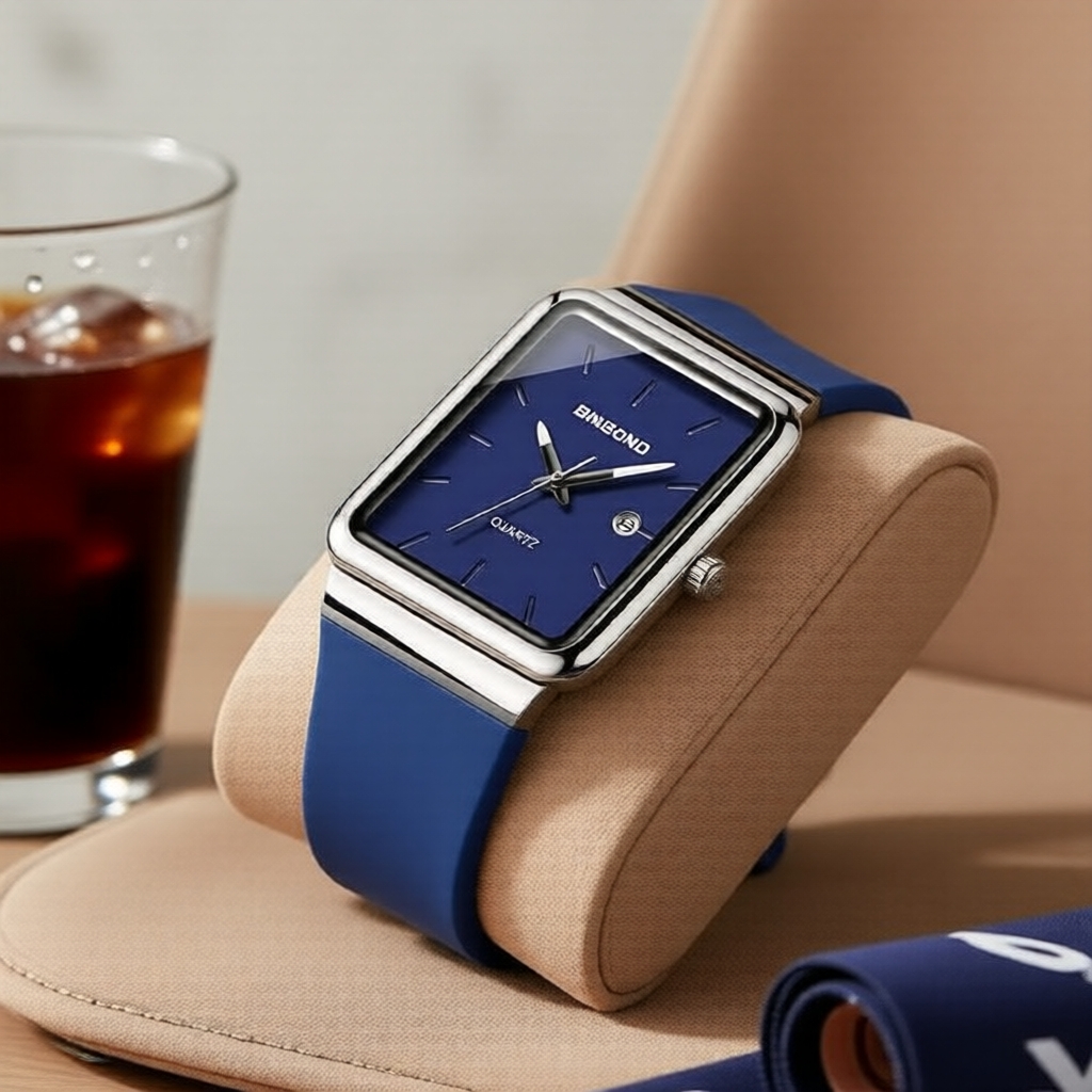 Đồng hồ nam BINBOND thời trang, máy quartz, chống nước, có lịch, không kèm hộp quà