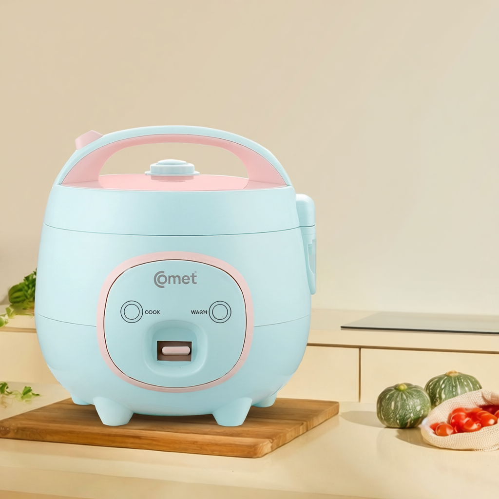 [Có hỏa tốc TPHCM ] Nồi cơm điện mini 0,8L nắp gài COMET - CM8006