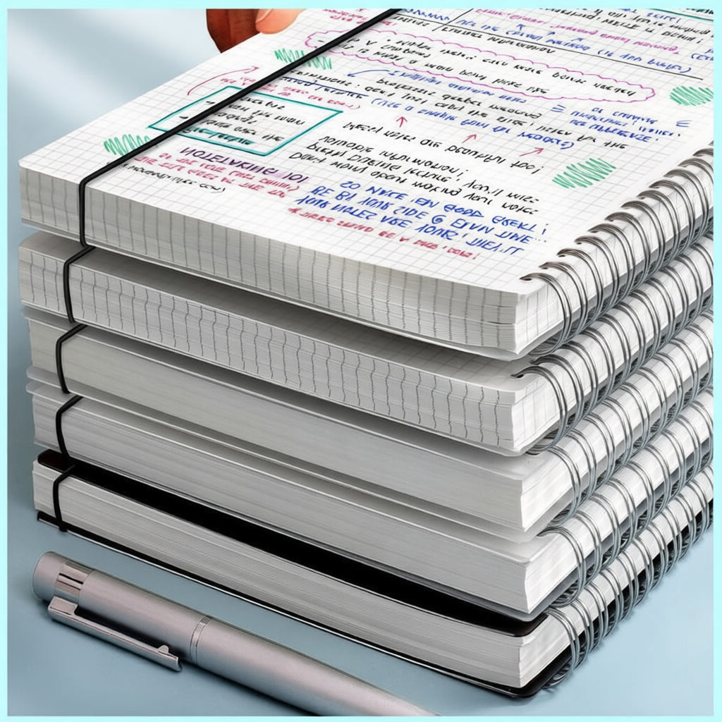 Sổ Tay basic khổ A6 A5 B5 A4 Lò Xo 160 trang