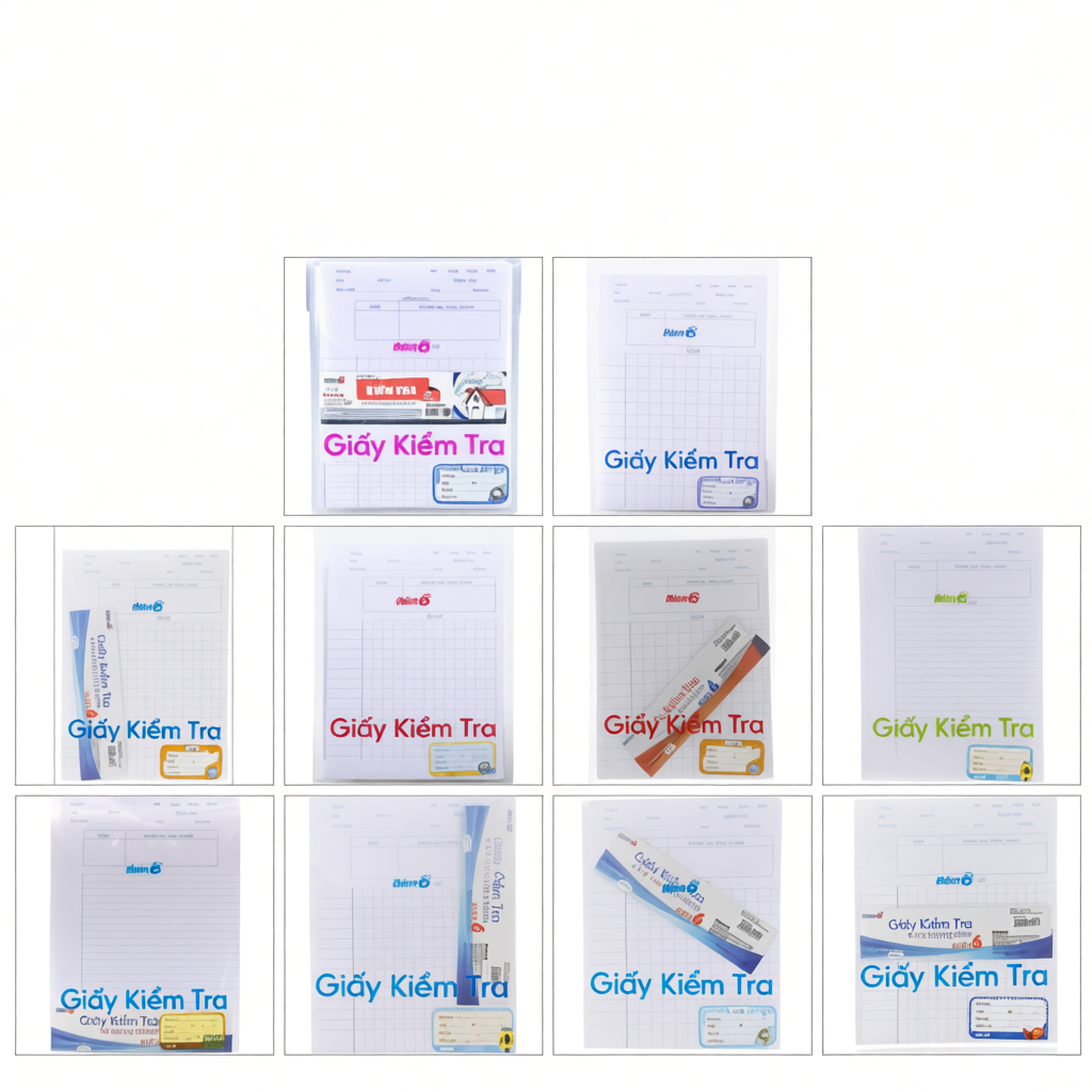 Giấy Kiểm Tra Thiên Long 5 Ô Ly/ 4 Ô Ly/ Kẻ Ngang