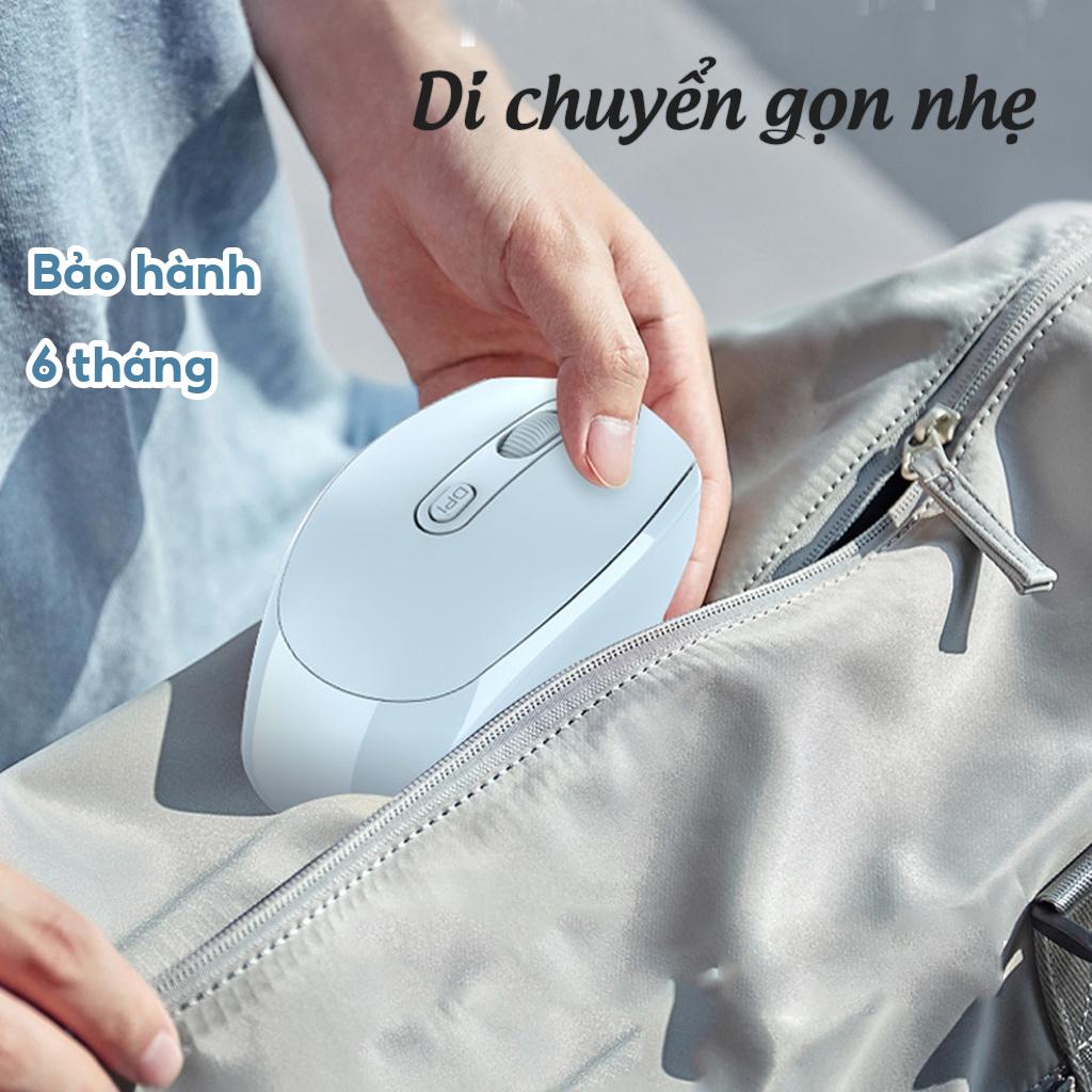 Chuột không dây Bluetooth tự sạc pin HXSJ M100, pin trâu, không ồn dùng cho laptop MCBook PC Tablet