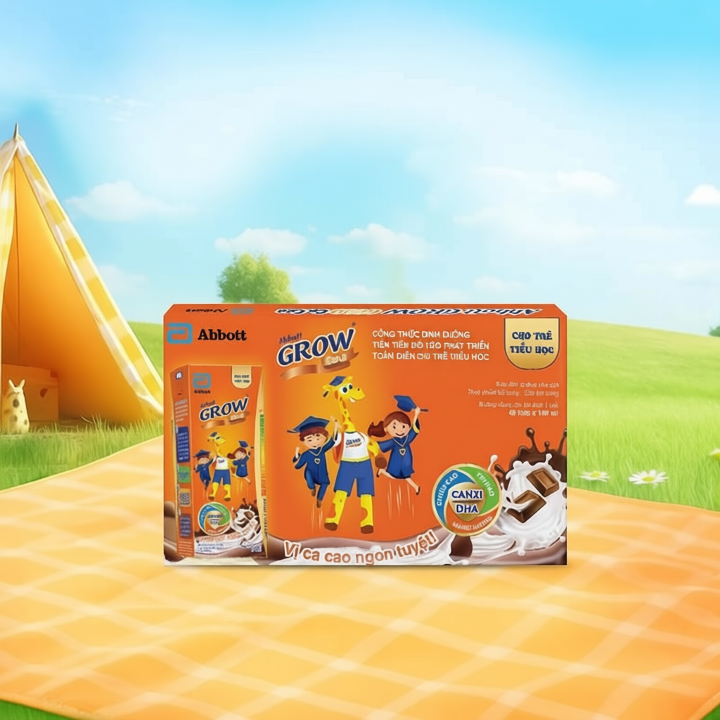 Thùng 48 hộp Abbott Grow Gold Cacao 180ml/hộp