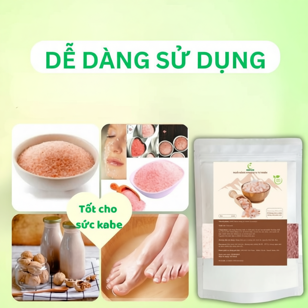Muối hồng Himalaya tinh khiết healthy ONFOD nhập khẩu Pakistan nêm thức ăn nấu sữa hạt