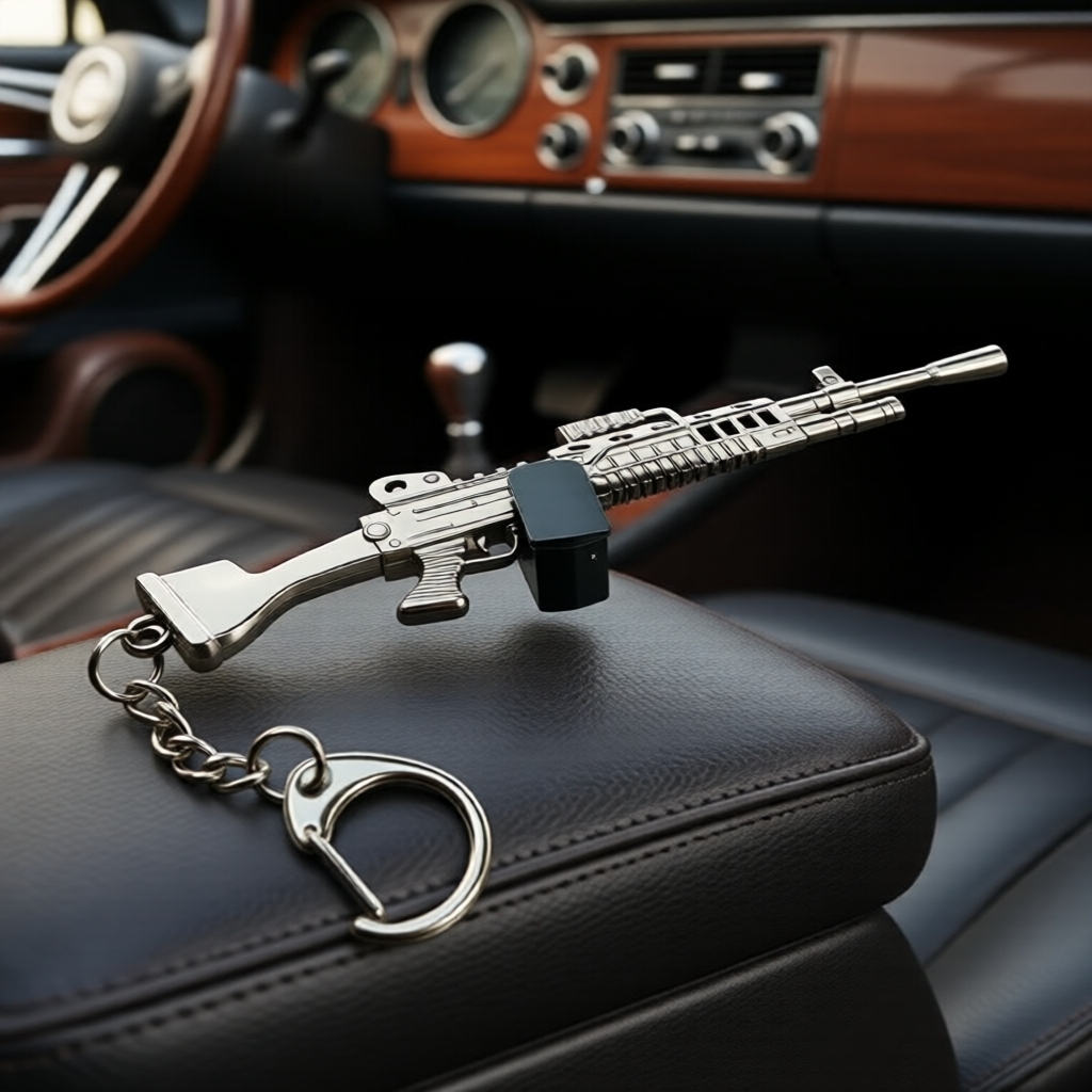 Móc khóa phong cách M249 hợp thời, đa dụng