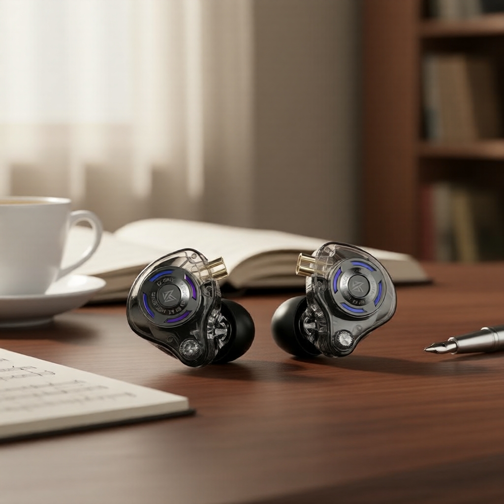 Tai Nghe Có Dây KZ Gale Gaming EarBuds HiFi Âm Bass Sâu, Đeo Vừa Tai, Không Micro PS