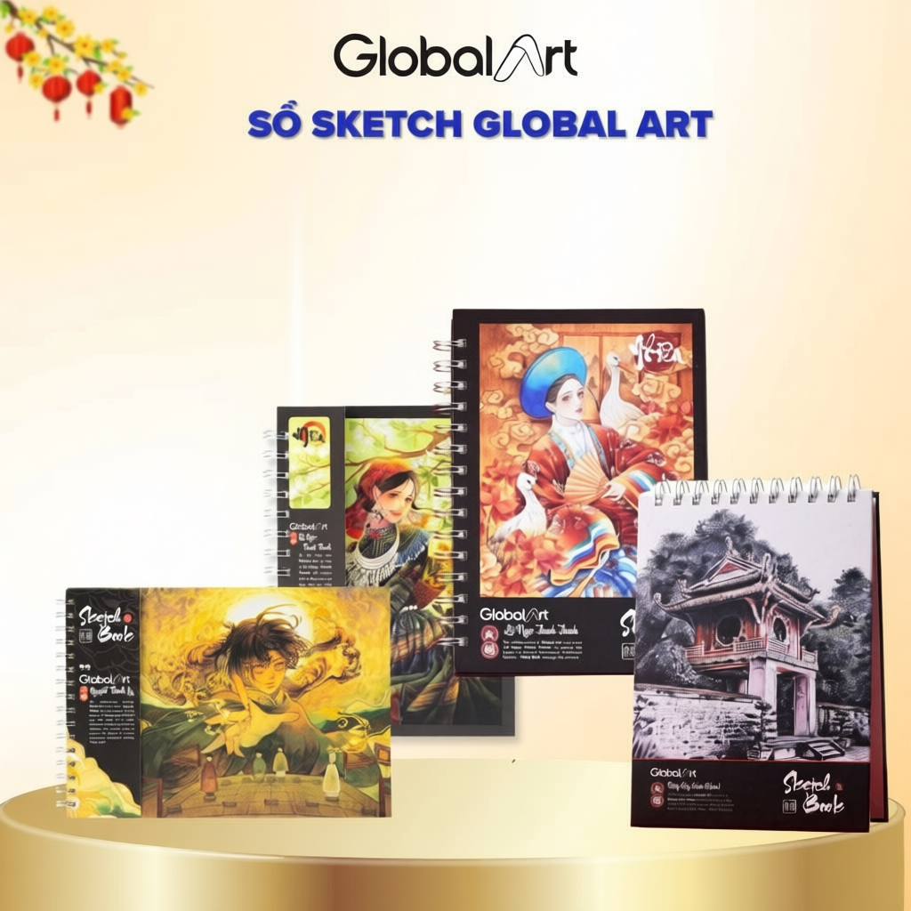 Sổ vẽ phác thảo Global Art 30 tờ giấy 230gsm bền đẹp