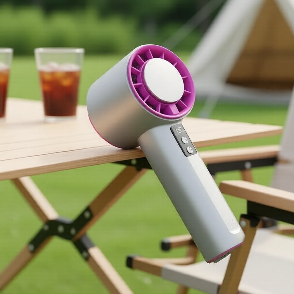 Quạt Turbo cầm tay mini GFS001 4000mAh, điện mạnh, sạc lại