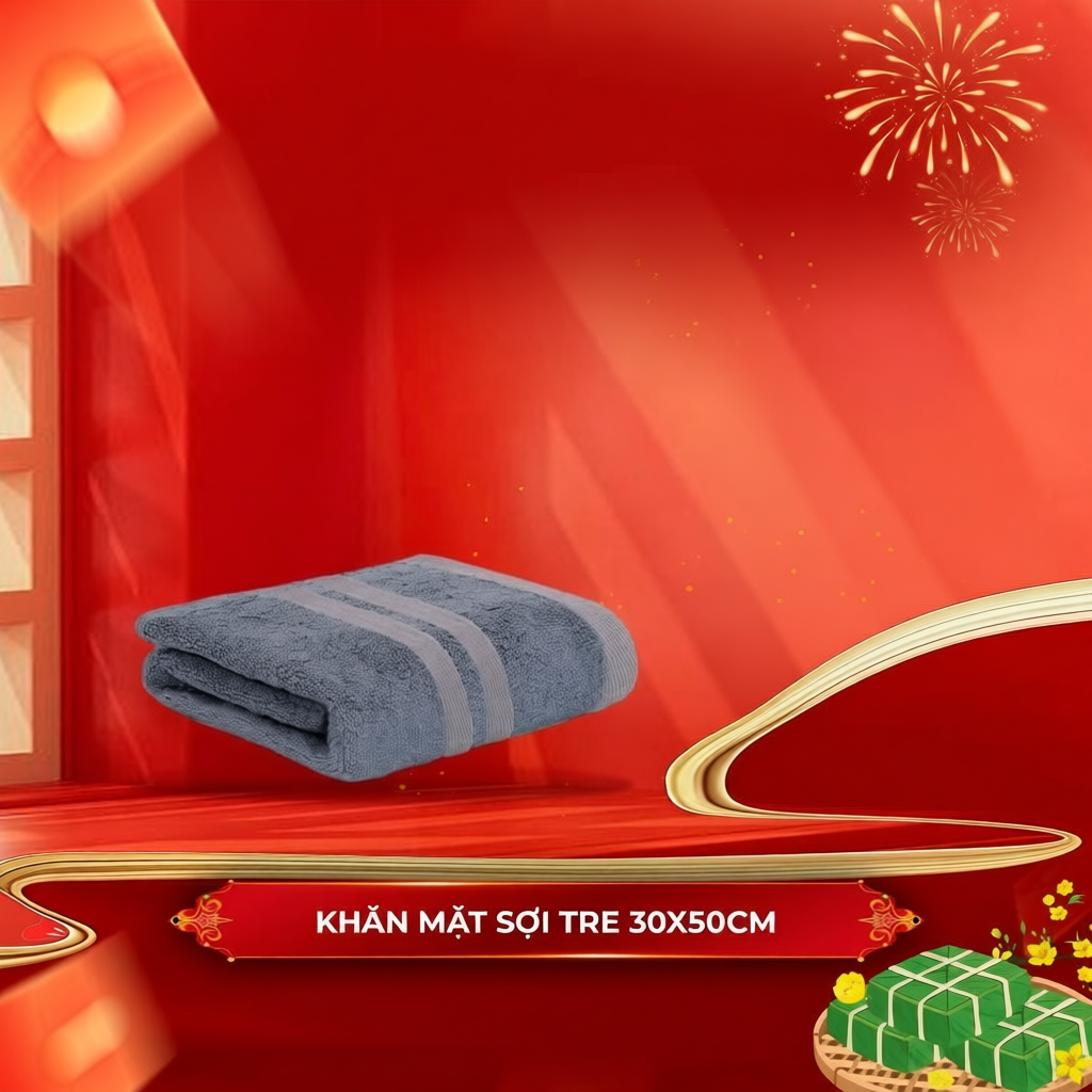 Khăn Mặt Sợi Tre Royal Towel 30x50cm Mềm Mại, Thấm Hút, Kháng Khuẩn
