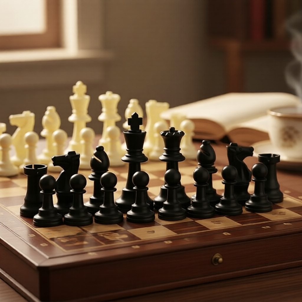 Bộ cờ vua nhựa 32 quân đủ bộ 75mm quân Vua, màu đen trắng, không có bàn cờ, kiểu Trung Cổ