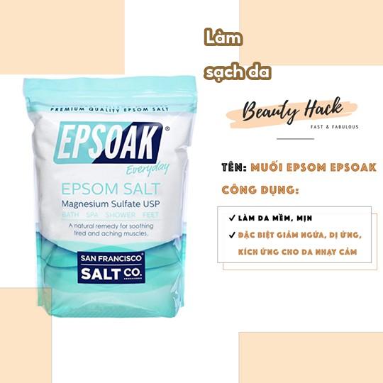 Hàng Mỹ - Best Seller Amazon - Muối Epsom phục hồi da bị kem trộn, rượu thuốc, mụn - dùng thay SRM, xà phòng tắm